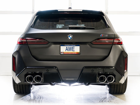 AWE Tuning BMW G90/G99 M5 Track Edition Cat-Back Exhaust - Chrome Silver Tips