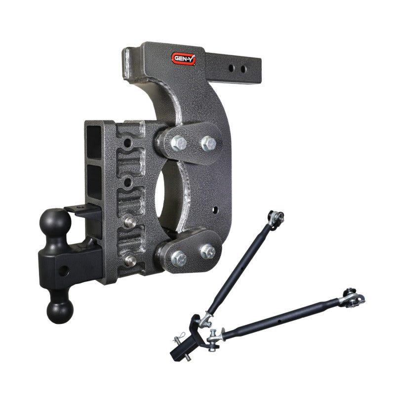 Gen-Y The Boss Torsion-Flex 2.5in Receiver 15in Drop Hitch w/Dual-Ball/Pintle Lock/Stab Kit