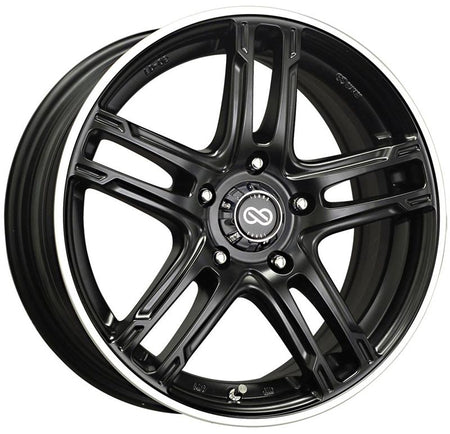 Enkei FD-05 17X7 5x112 50mm Offset 72.62mm Bore Black Machined Wheel (MOQ 40)