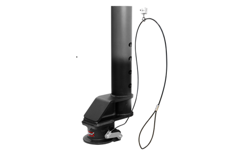Gen-Y Viking 4in Round/6in Offset SnapLatch 2-5/16in Coupler / 6K TW 25K w/Pull Cable- Texture Blk