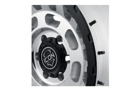 Icon Hammer Pro 17x8.5 / 6x5.5 / 0mm / 4.75in BS - Silver Machined
