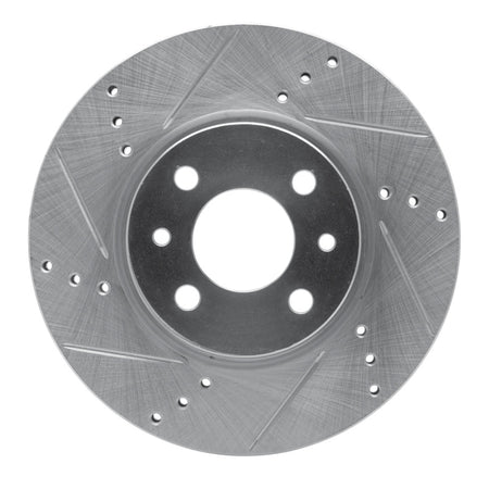 R1 09-19 Dodge Vision (Mexico) Front Left Drilled & Slotted Silver Brake Rotor