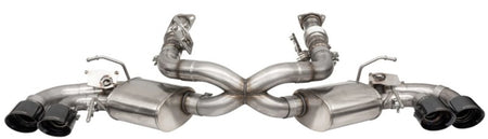 Corsa 2020-25 Corvette C8 3in Valved Cat-Back 4.5in Blk Quad Tips - Fits Factory Perf Exhaust w/ AFM
