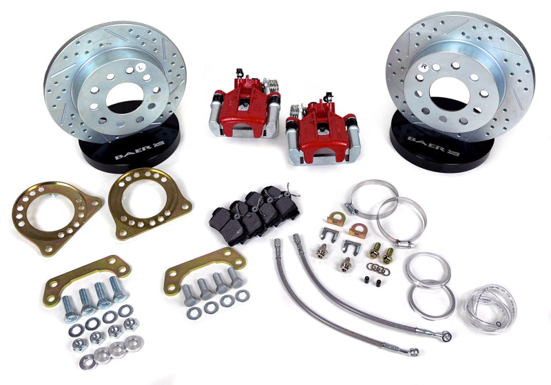 Baer Brakes Ford 8/9in Small Bearing Housing Ends 10.5in Classic Series Rear Brake Kit - Red