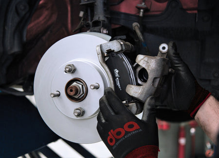 DBA 04-11 Mazda RX-8 (Normal Susp / A/T) Rear Street Series Drilled & Slotted Rotor w/Gold Hat