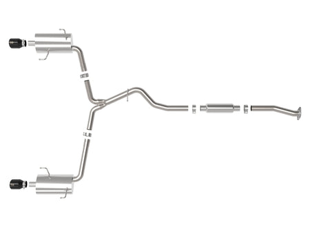 aFe Subaru Forester XT 14-18 H4-2.5L (t) Takeda 2-1/2in to 2-1/4in 304 SS Cat-Back- Black Tip