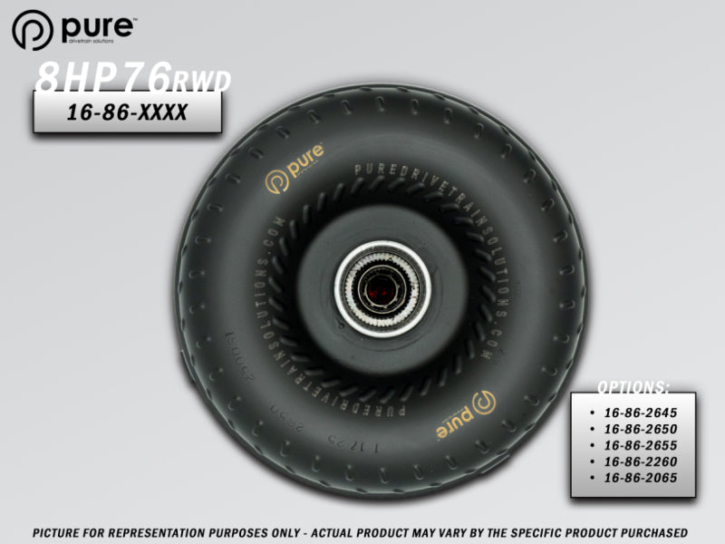 Pure Drivetrain 8HP76 High Performance Billet Race Torque Converter - 26/50 Stator - RWD