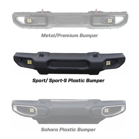 Baja Designs 2018 Wrangler JL Squadron Sport Series Fog Pocket Kit