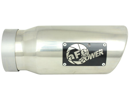 aFe MACH Force-Xp Universal Exhaust Tip 4 IN Inlet x 5 IN Outlet x 12 IN L- Polished Tip