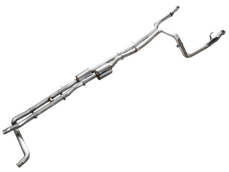 AWE 4th Gen GM 1500 6.2L Catback Split Rear Exit (w/ Bumper Cutouts) - OE Tips