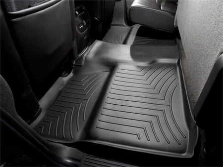 WeatherTech 07-13 Chevrolet Silverado Crew Cab Rear FloorLiner - Black