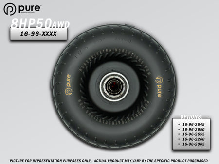 Pure Drivetrain 8HP50 High Performance Billet Race Torque Converter - 26/50 Stator - AWD