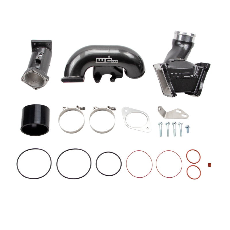 Wehrli 07.5-10 GM Duramax LMM 3in Y-Bridge Kit - Flat Black