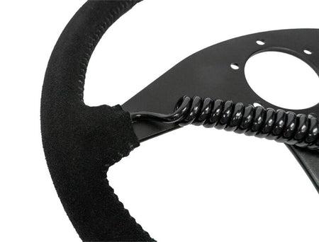 PRP Heated Flat Suede Steering Wheel - Black