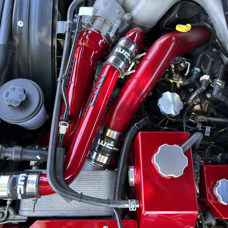 Wehrli 17-25 Ford Power Stroke 6.7L Upper Coolant Pipe Kit - Candy Red