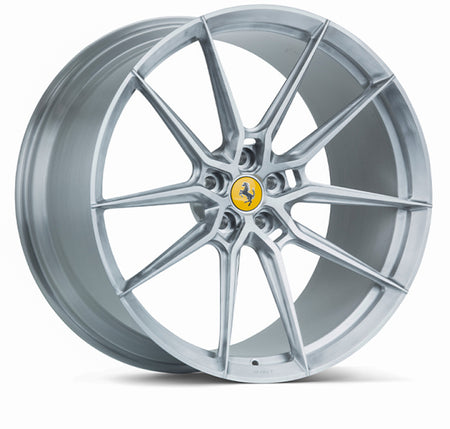 Vossen x Novitec NF9 22x12in - 5x114.3 BP - ET57 - Brushed Gloss Clear Ferrari 458 / F12 Rear Wheel