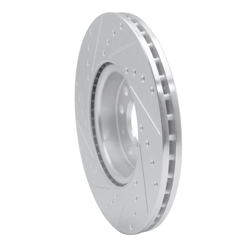 R1 05-25 Audi A3 Quattro Front Right Drilled & Slotted Silver Brake Rotor