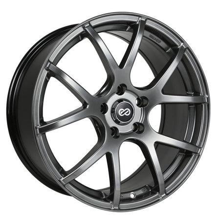 Enkei M52 18x8 45mm Offset 5x100 Bolt Pattern 72.6mm Bore Dia Hyper Black Wheel