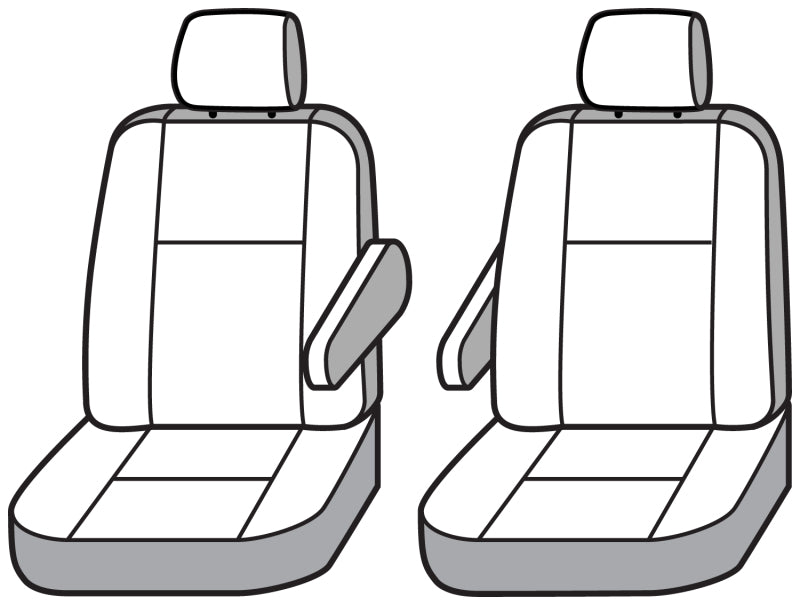 Covercraft 10-15 Mercedes-Benz Sprinter Endura Waterproof SeatSaver Custom Frt Row Seat Covers-Grey