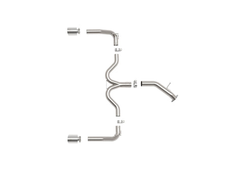 aFe Takeda 20-21 Kia Forte GT 1.6L (t) 3in to 2.5in SS Axle-Back Exhaust System w/ Polished Tips