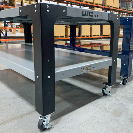 Wehrli Modular Steel Work Bench Top/Shelf Kit - 42in x 90in x .120in Thick (Grey & Raw Steel)