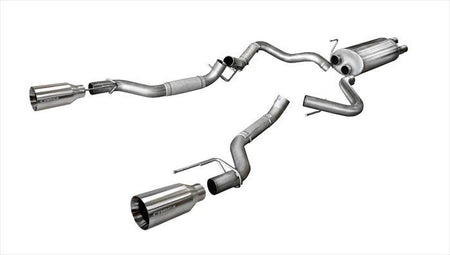 Corsa 2017-2020 Ford F-150 Raptor 3.5L Sport Cat-Back Dual Rear Exit w/ 5in Satin Polished Tip