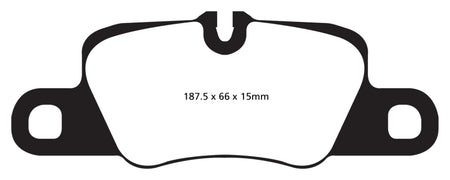 EBC 12-15 Porsche 911 (991) (Cast Iron Rotor only) 3.8 Carrera S Redstuff Rear Brake Pads
