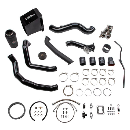Wehrli 01-04 GM Duramax LB7 S300 Single Turbo Install Kit - Flat Black