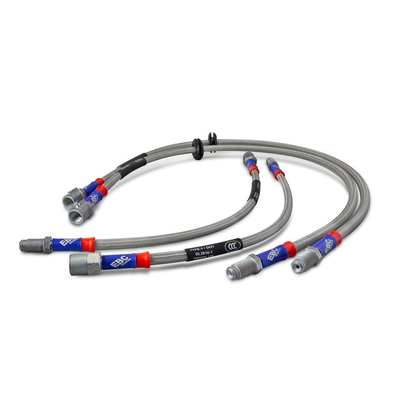 EBC 02-05 Dodge Ram 1500 (4WD) 4.7L (w/Rear ABS w/o Height Sensor) Stainless Steel Brake Line Kit