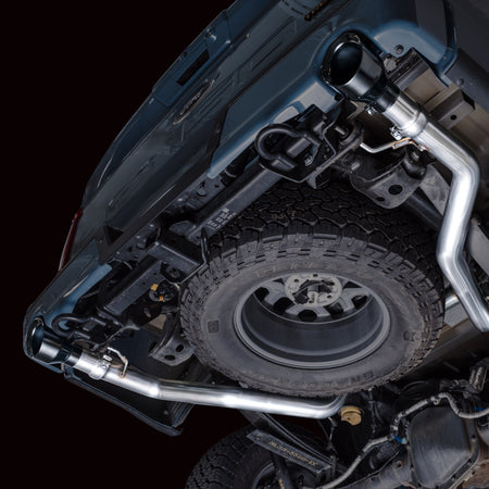 AWE Tuning 2021+ Ford F-150 Tremor (w/ Bumper Cutouts) 0FG Resonated Catback - Diamond Black Tips