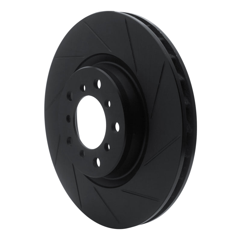 R1 01-06 BMW M3 Left Front Slotted Black Brake Rotor