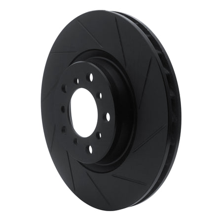 R1 01-06 BMW M3 Left Front Slotted Black Brake Rotor