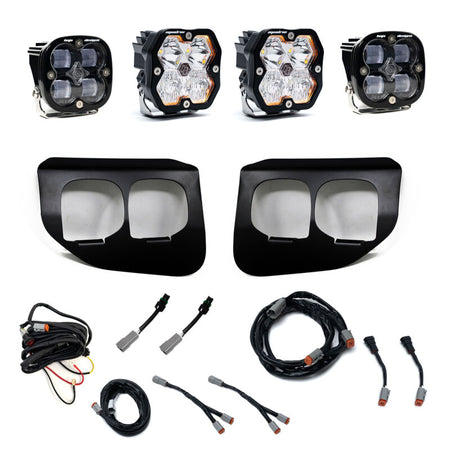 Baja Designs 20-22 Ford SD Squadron 2.0 SAE/Sport Dual Fog Pocket Kit (Driving/Combo) - Clear
