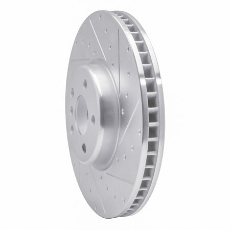 R1 16-25 BMW i4 Right Front Drilled & Slotted Silver Brake Rotor