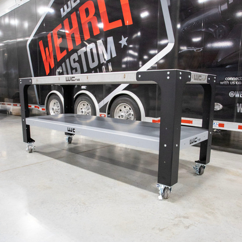 Wehrli Modular Steel Work Bench Top/Shelf Kit - 32in x 90in x .120in Thick (Grey & Raw Steel)