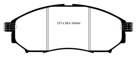 EBC 06-09 Infiniti FX35 3.5 Greenstuff Front Brake Pads