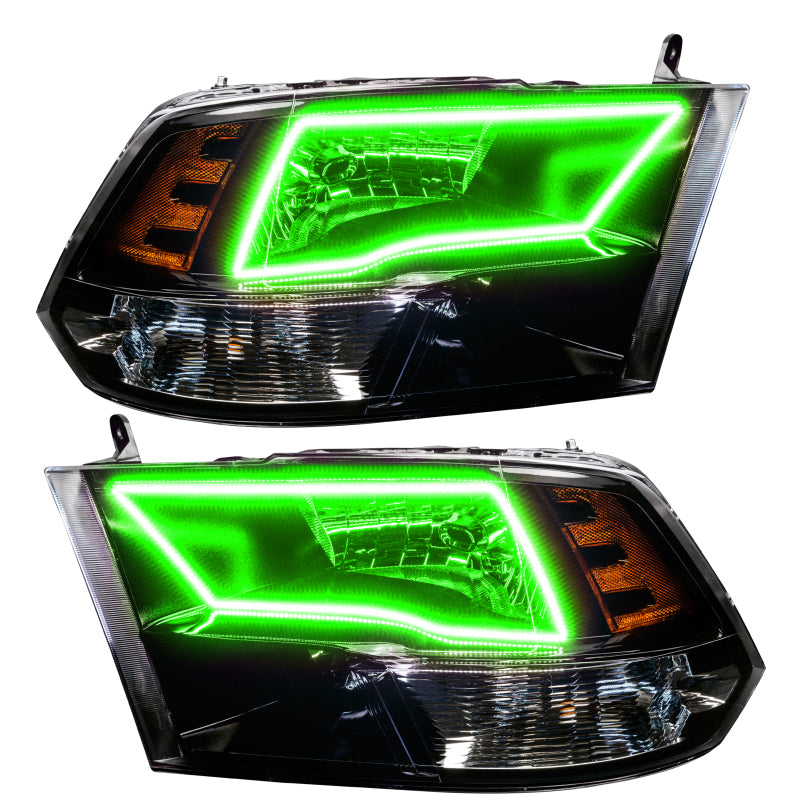 Oracle Lighting 09-18 RAM 1500 Sport Halo Headlights - Blk Housing w/2.0 Controller