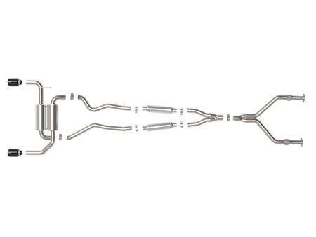 aFe 14-15 Infiniti Q50 V6 3.7L Takeda 2.5in 305 SS Cat Back Exhaust System w/ Black Tips