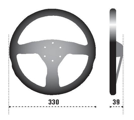 Sparco Steering Wheel 383 Suede Black