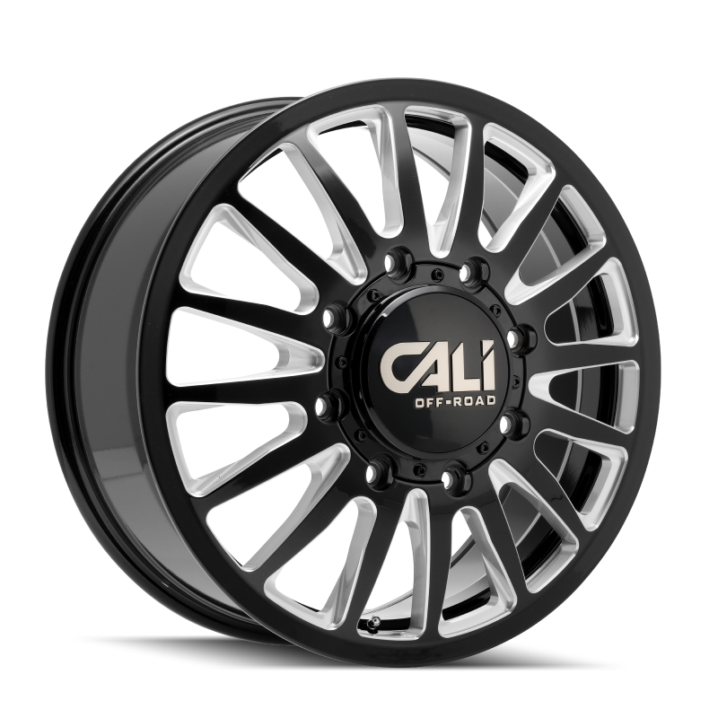 Cali Off-Road 9110D Summit Dually 22x8.25 / 8x165.1 BP / -232mm OS / 121.3mm Hub Gls Blk Mill Wheel