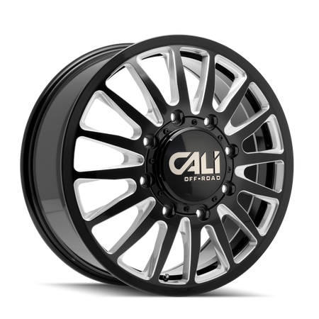 Cali Off-Road 9110D Summit Dually 22x8.25 / 8x165.1 BP / 115mm OS / 121.3mm Hub Gls Blk Mill Wheel