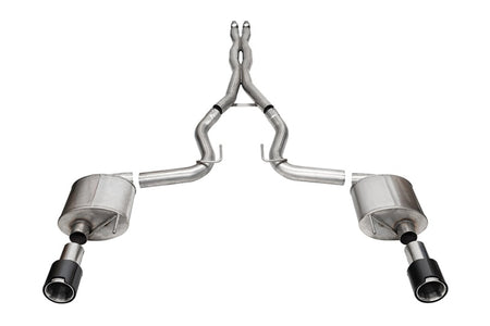 Corsa 2024 Ford Mustang GT Coupe 3in Sport Cat-Back Exhaust - 4.5in Carbon Fiber Tips