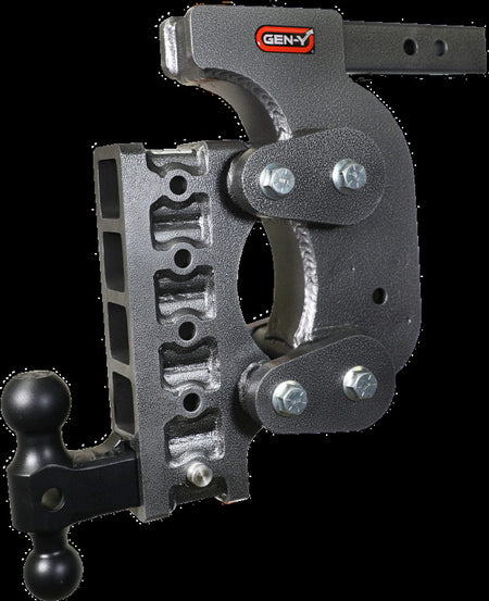 Gen-Y The Boss Torsion-Flex 2in Shank 15in Drop 16K Hitch w/GH-051 Dual-Ball/Stabilizer Kit