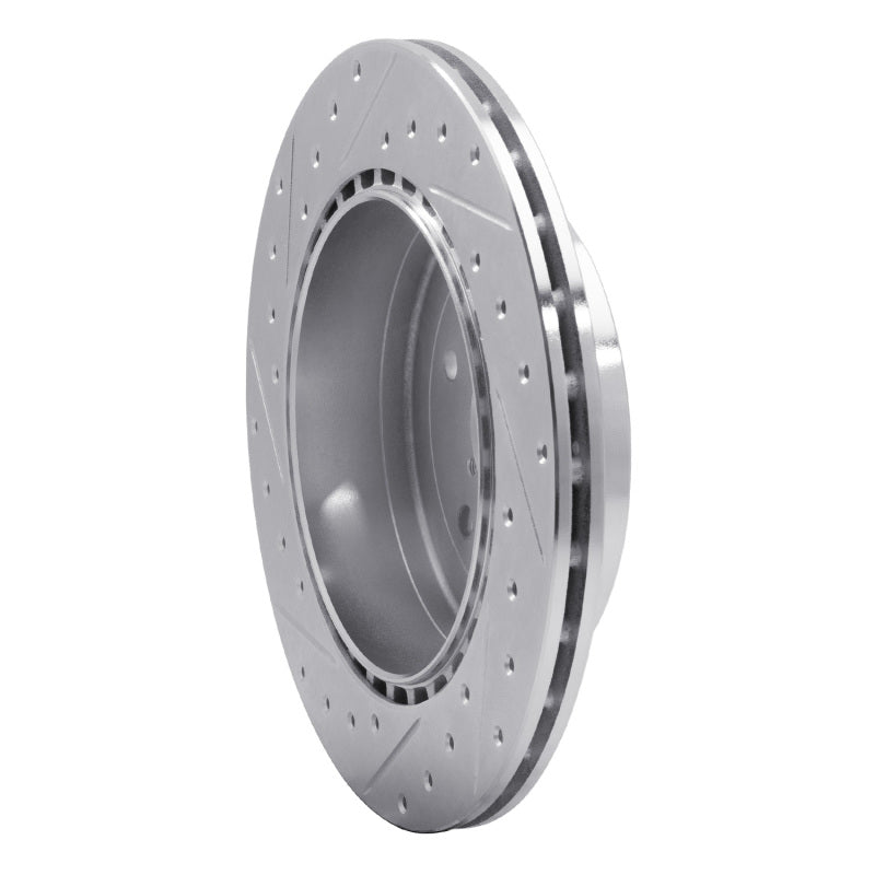 R1 08-20 Subaru WRX STI Rear Right Drilled & Slotted Silver Brake Rotor