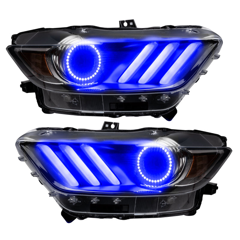 Oracle 15-17 Ford Mustang V6/GT/Shelby DRL w/ Halo Kit - ColorSHIFT w/ BC1 Controller