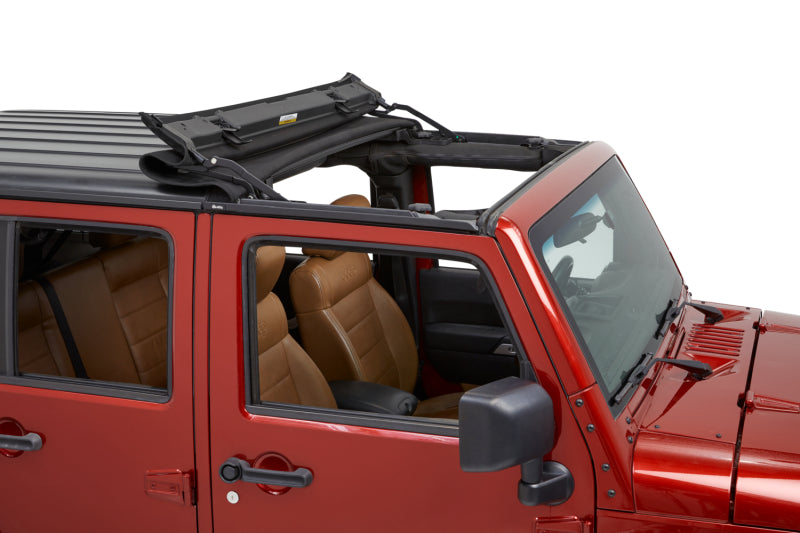 Bestop 07-18 Jeep Wrangler JK Sunrider For Hardtop (Premium Black Twill 2-Door Or 4-Door)