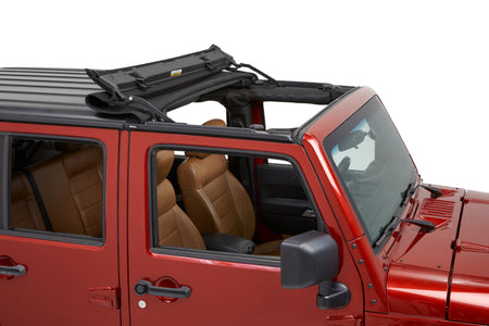 Bestop 07-18 Jeep Wrangler JK Sunrider For Hardtop (Premium Black Twill 2-Door Or 4-Door)