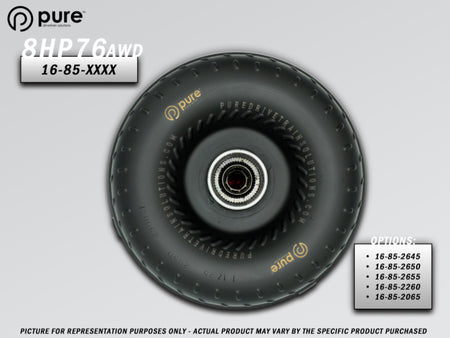Pure Drivetrain 8HP76 High Performance Billet Race Torque Converter - 26/50 Stator - AWD