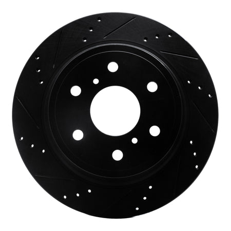DFC 07-20 Cadillac Escalade ESV Rear Left Drilled & Slotted Black Brake Rotor