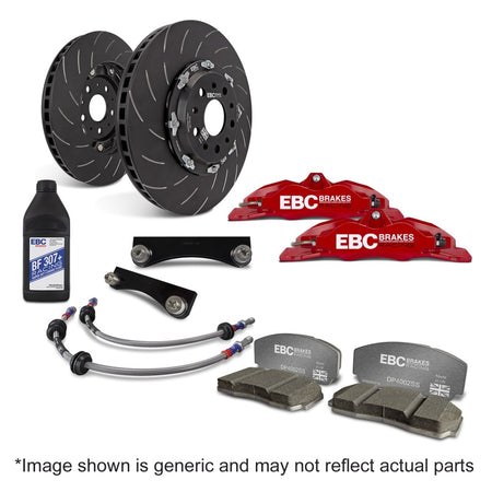 EBC Racing 2016+ Mazda MX-5 (ND) Red Apollo-4 Calipers 330mm Rotors Front Big Brake Kit